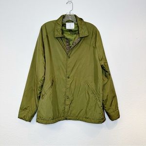 Urban Outfitters Olive Green Windbreaker Bomber Style Jacket Oversized Medium